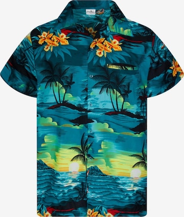 King Kameha Shirt 'Surf' in Green: front