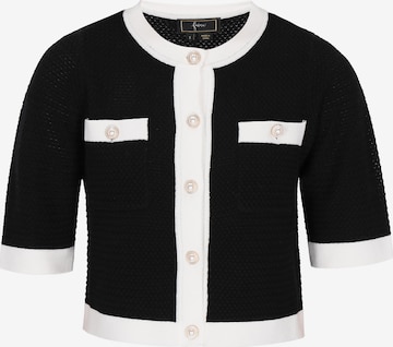 faina Strickjacke 'Festive' in Schwarz: Vorderseite