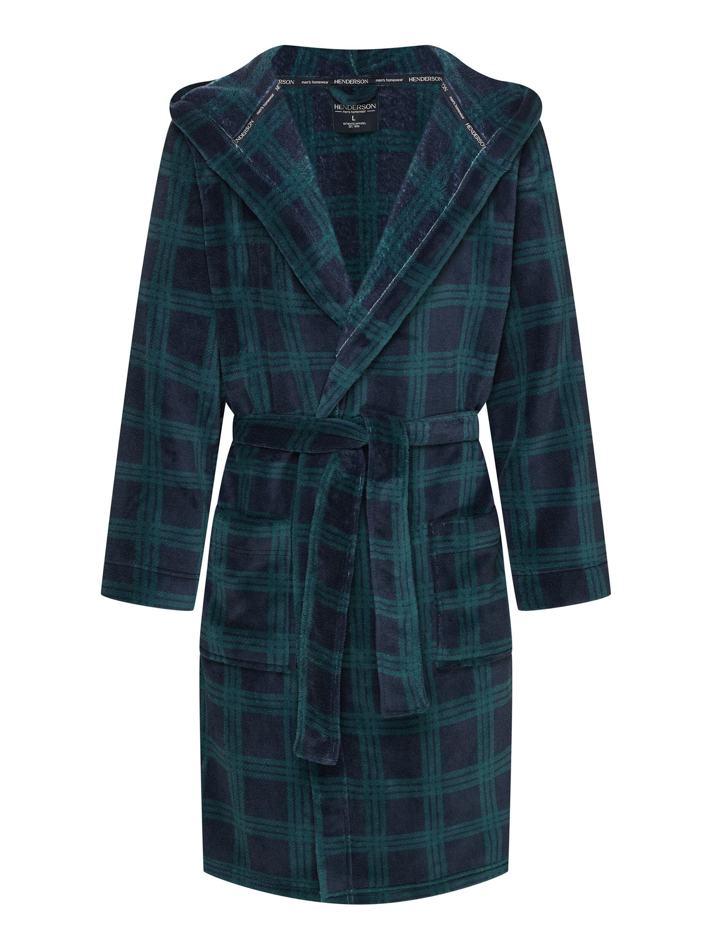 Henderson Bathrobe short 'Nickel' in Blue