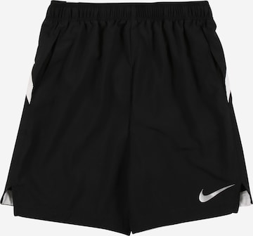 NIKE Regular Sports trousers in Black: front