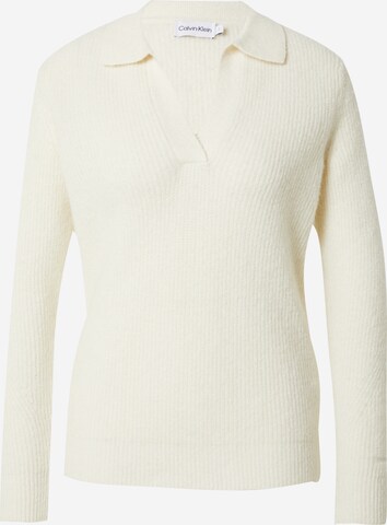 Pullover di Calvin Klein in bianco: frontale