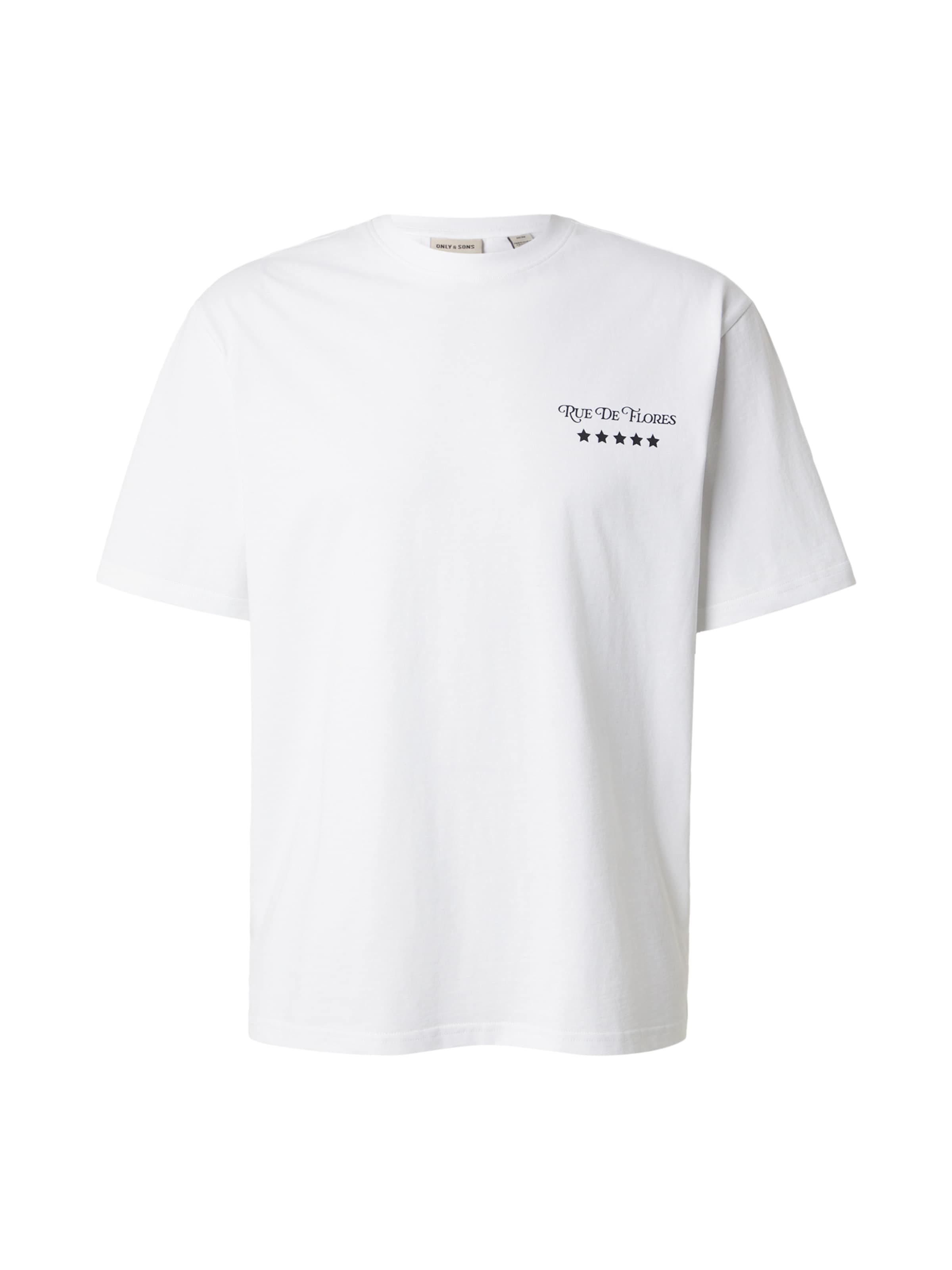 Only & Sons T-Shirt 'ONSFREDO' in schwarz / weiß, Produktansicht
