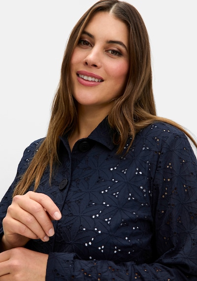 SHEEGO Bluse in dunkelblau, Produktansicht