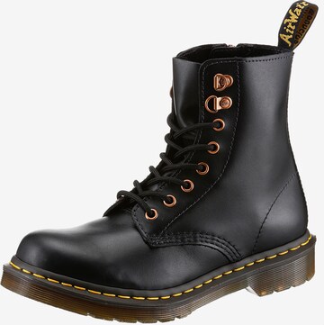 Stivale stringato 'Pascal' di Dr. Martens in nero: frontale