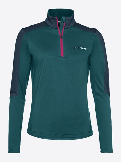 VAUDE Sportpullover 'Livigno' in petrol / pink / weiß, Produktansicht