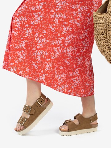 Bayton Strap Sandals 'Rosa' in Brown