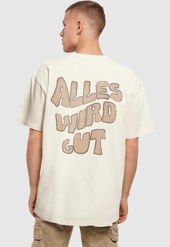 T-Shirt 'Alles Wird Gut' Merchcode en beige : devant