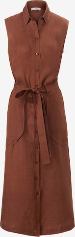 Peter Hahn Shirt Dress in Brown: front