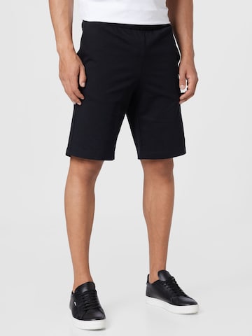 Regular Pantaloni de la Emporio Armani pe negru: față