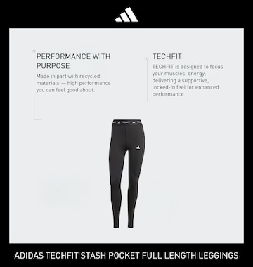Skinny Pantalon de sport 'Stash' ADIDAS PERFORMANCE en noir
