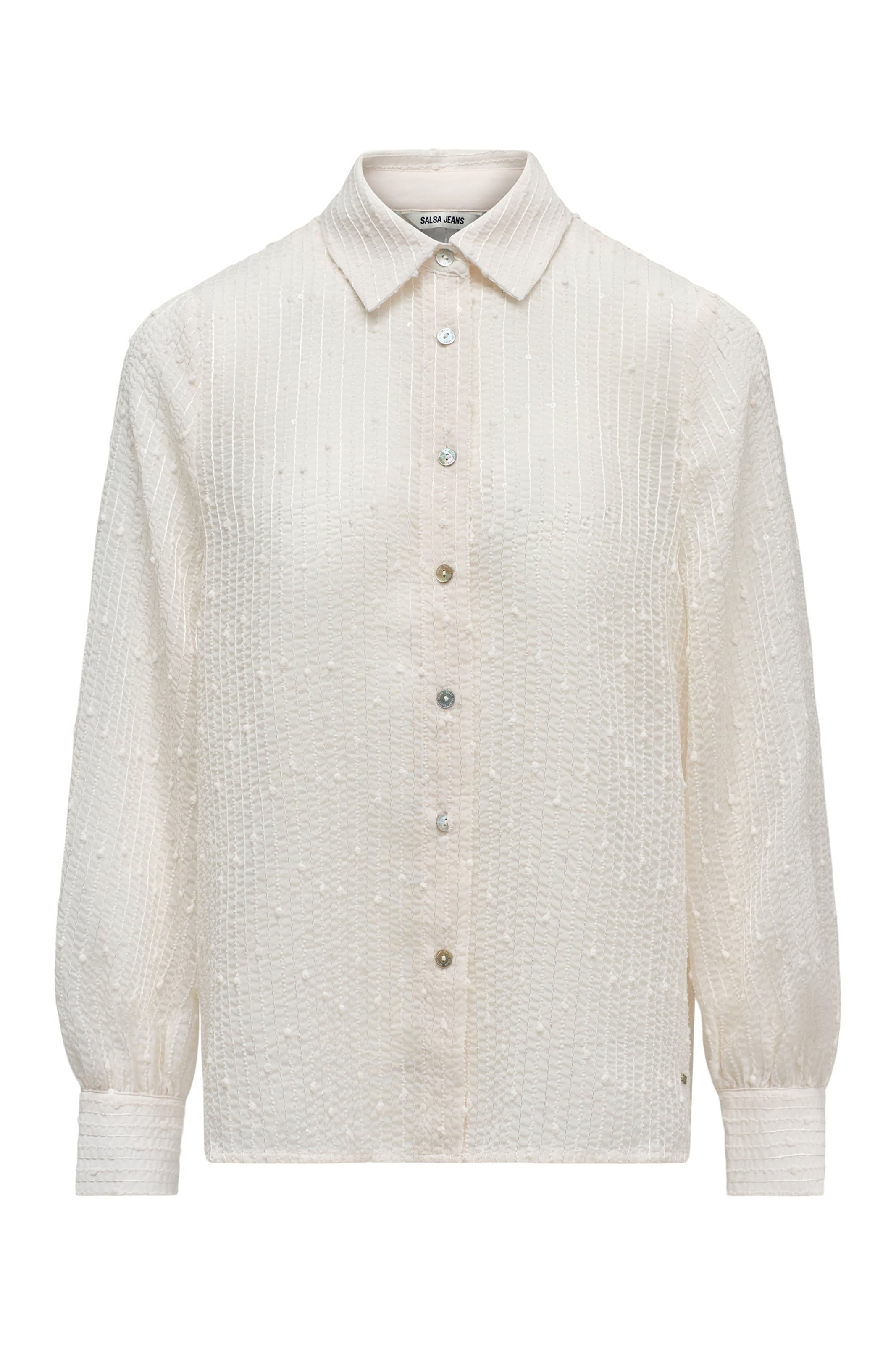 Salsa Jeans Blouse in Wit: voorkant