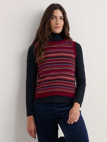 Seasalt Cornwall Neuleliivi ' Percella Cove' ' värissä punainen: etupuoli