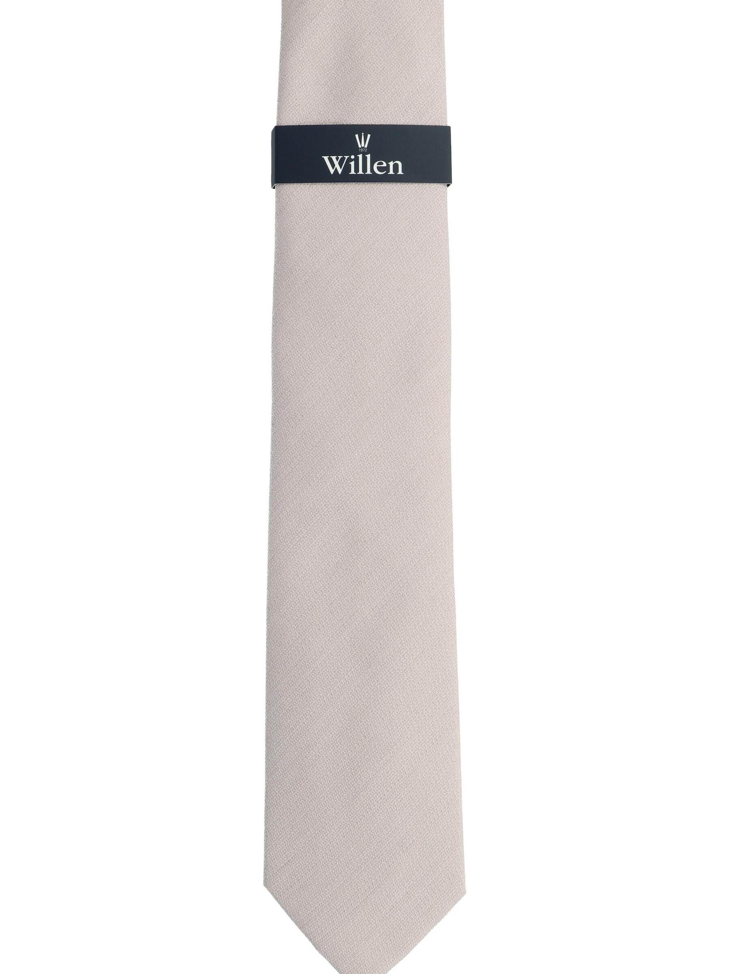 WILLEN Krawatte 'Uni Struktur'‌‌‌‌‌‌ in Beige