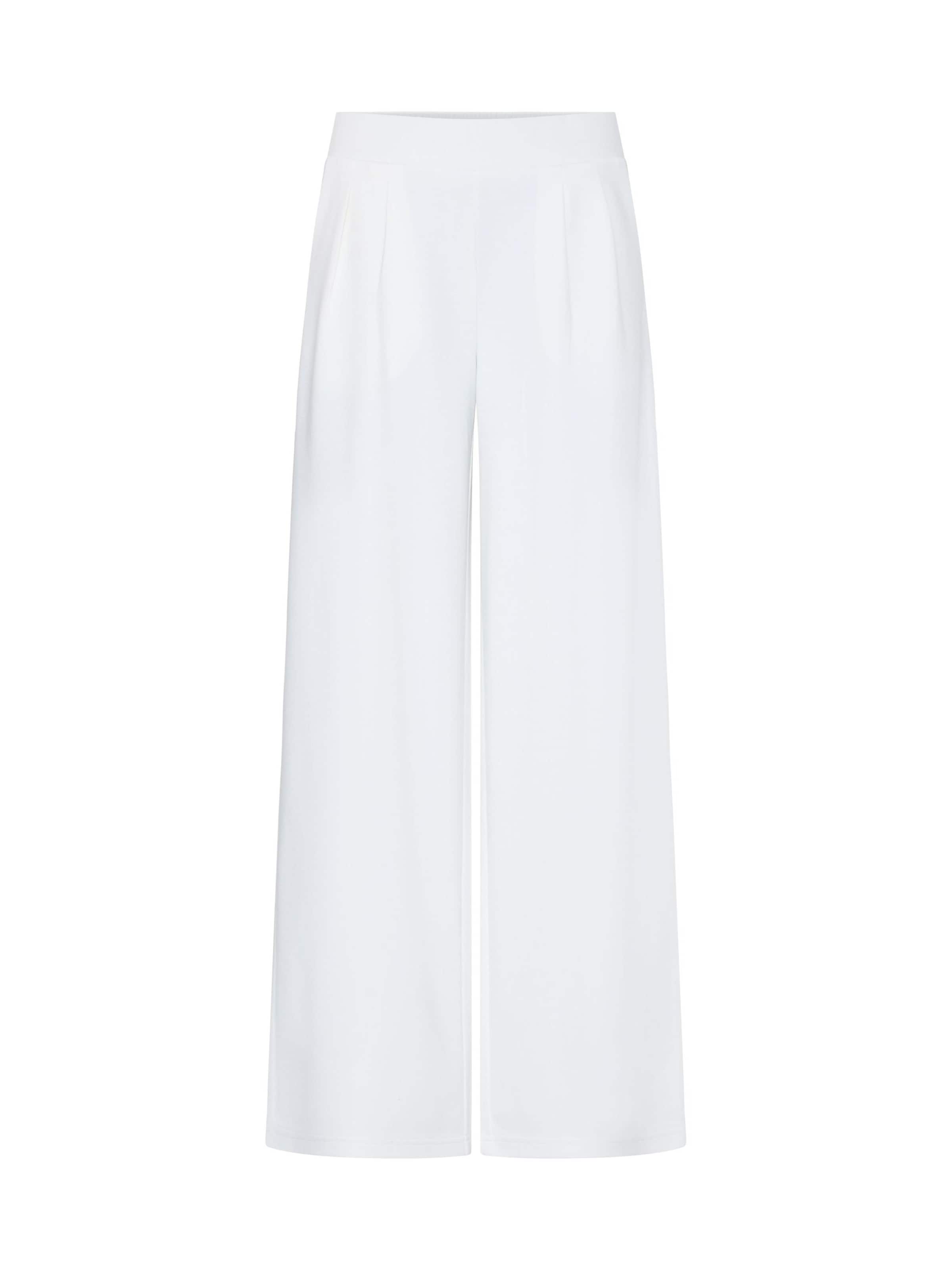 Oxmo Pleated Wide Pant in Weiß: Vorderseite