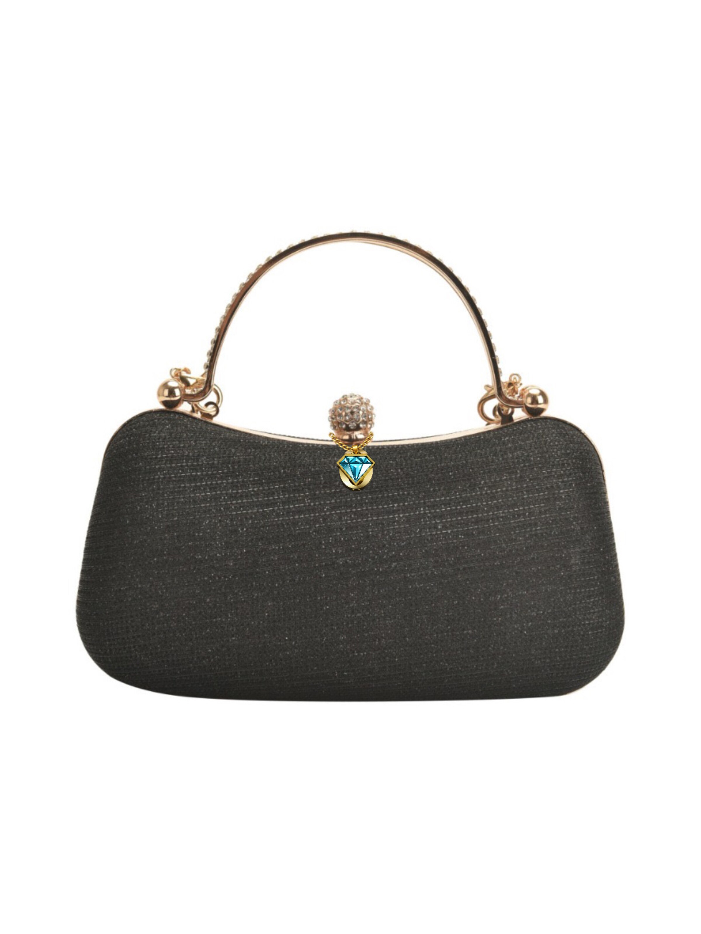 Elegon Handbag 'Model  Mongolia Gold' in Black: front