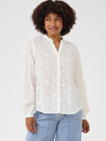 Cream Blouse 'Olivia' in White: front