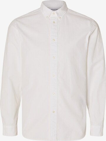 Chemise 'Rick' SELECTED HOMME en blanc : devant