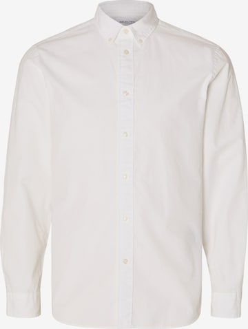 SELECTED HOMME Button Up Shirt 'Rick' in White: front