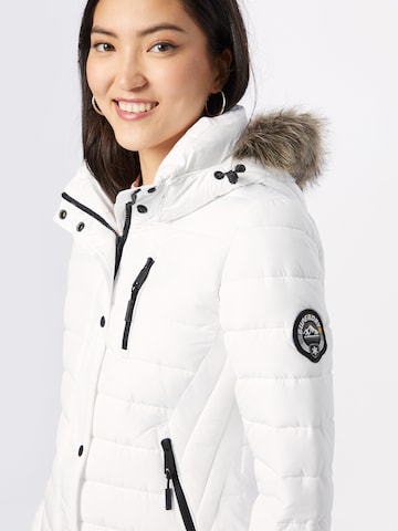 Superdry Zimní kabát – bílá