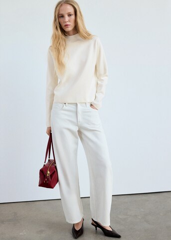 MANGO Sweater 'CHIMNEY' in Beige