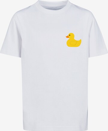 F4NT4STIC T-Shirt 'Yellow Rubber Duck' in Weiß: predná strana