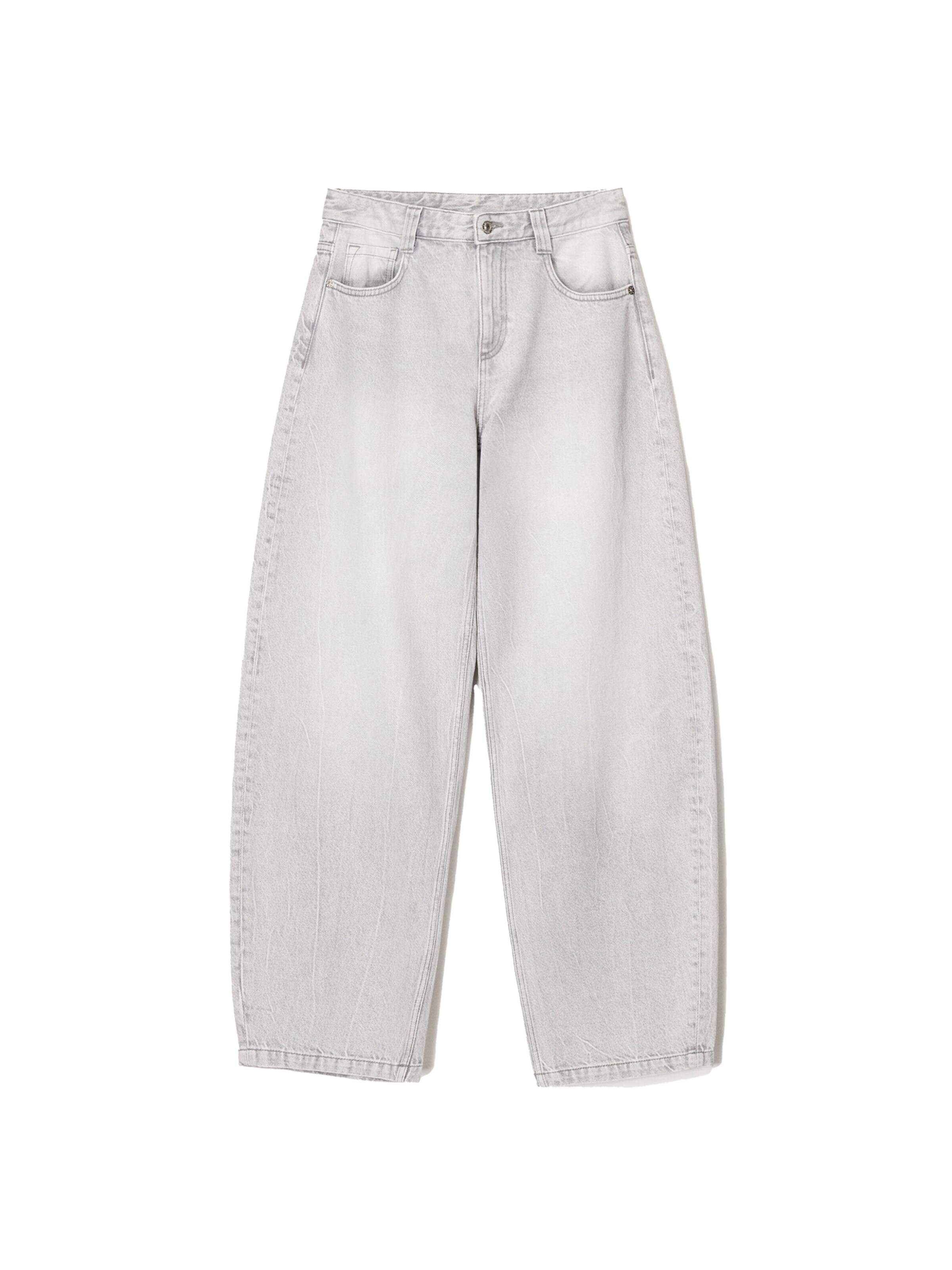 Bershka Дънки в сиво: отпред