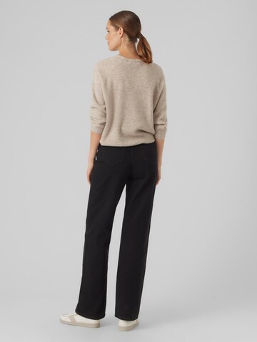 VERO MODA Sweater 'ELLYLEFILE' in Beige