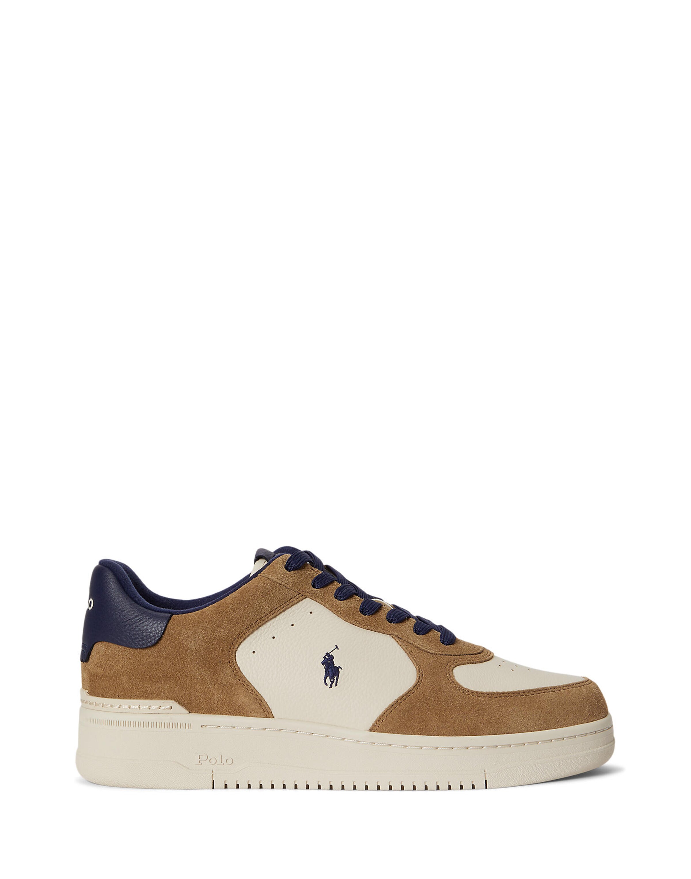 Polo Ralph Lauren Ниски маратонки 'MASTERS CRT' в кафяво: отстрани