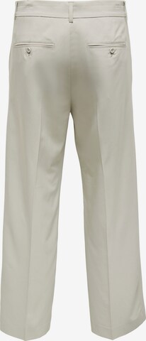 Only & Sons Loose fit Pleated Pants 'BOB' in Grey