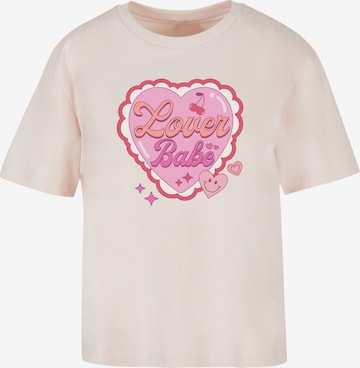 T-shirt 'Lover Babe Valentinstag' F4NT4STIC en rose : devant