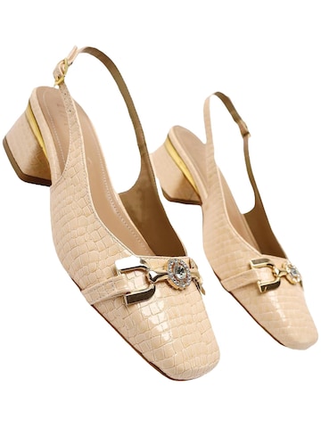 Limoya Slingpumps 'Tai' in Beige: voorkant