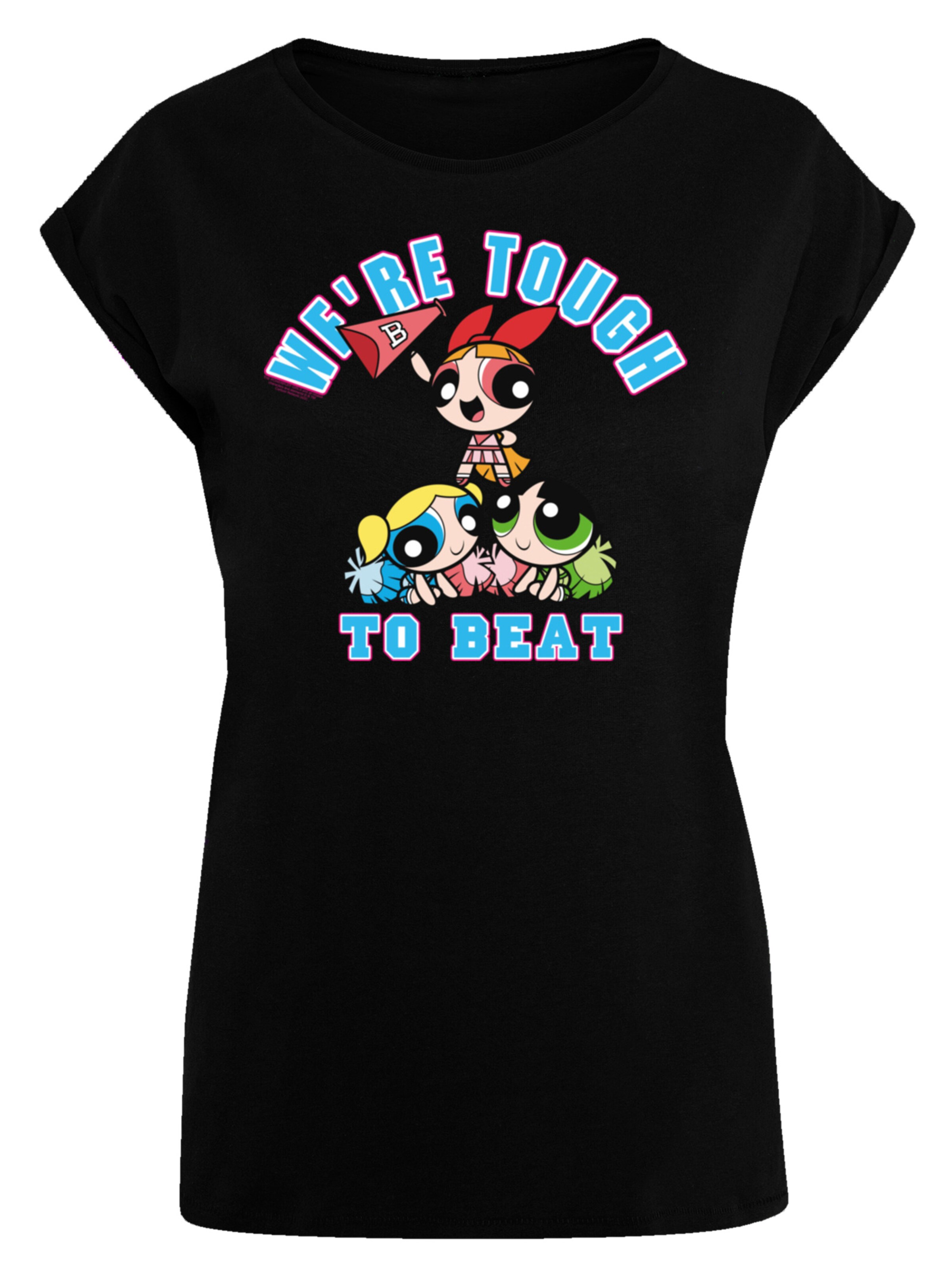 T-shirt 'Powerpuff Girls Tough To Beat' F4NT4STIC en noir : devant