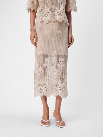 OBJECT Skirt 'Rimini' in Beige: front