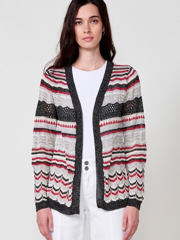 KOROSHI Knit cardigan in Mixed colours: front