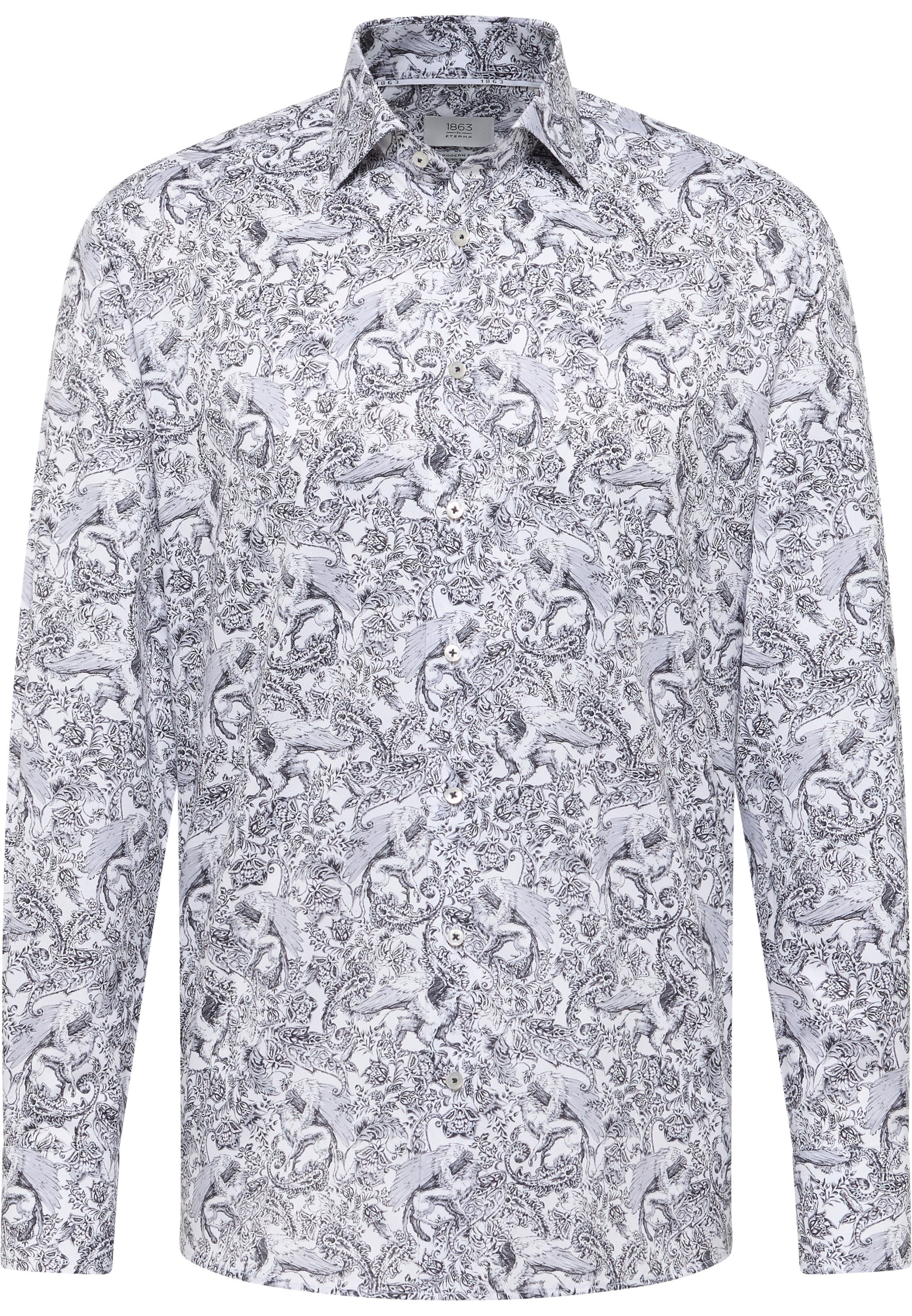 ETERNA Regular fit Business shirt in Black: front