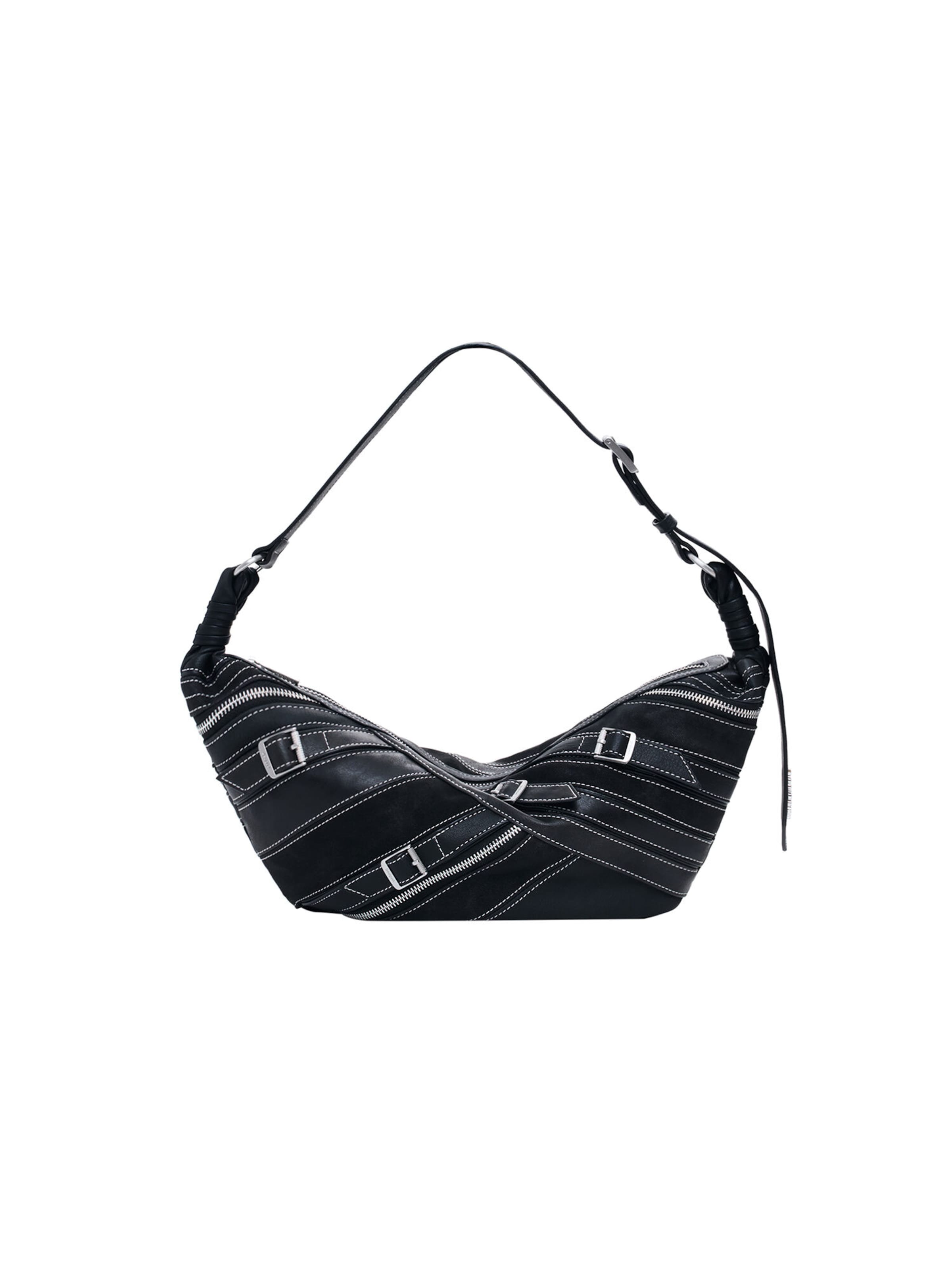 Desigual Τσάντα ώμου 'Fibonacci Munster 2.0' σε μαύρο: μπροστά