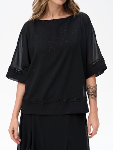 Blue Shadow Blouse in Black