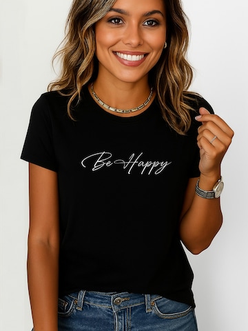 RMK Shirt ''Be Happy'' in Black: front