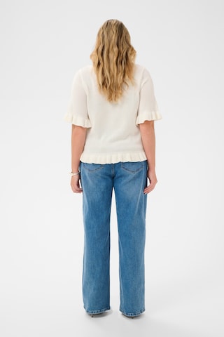 KAFFE CURVE - Pullover 'KCLindsy' em branco