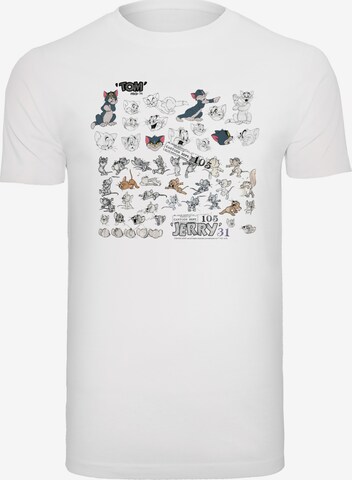 F4NT4STIC T-Shirt 'Tom Und Jerry Cartoon Dept' in Weiß: Vorderseite