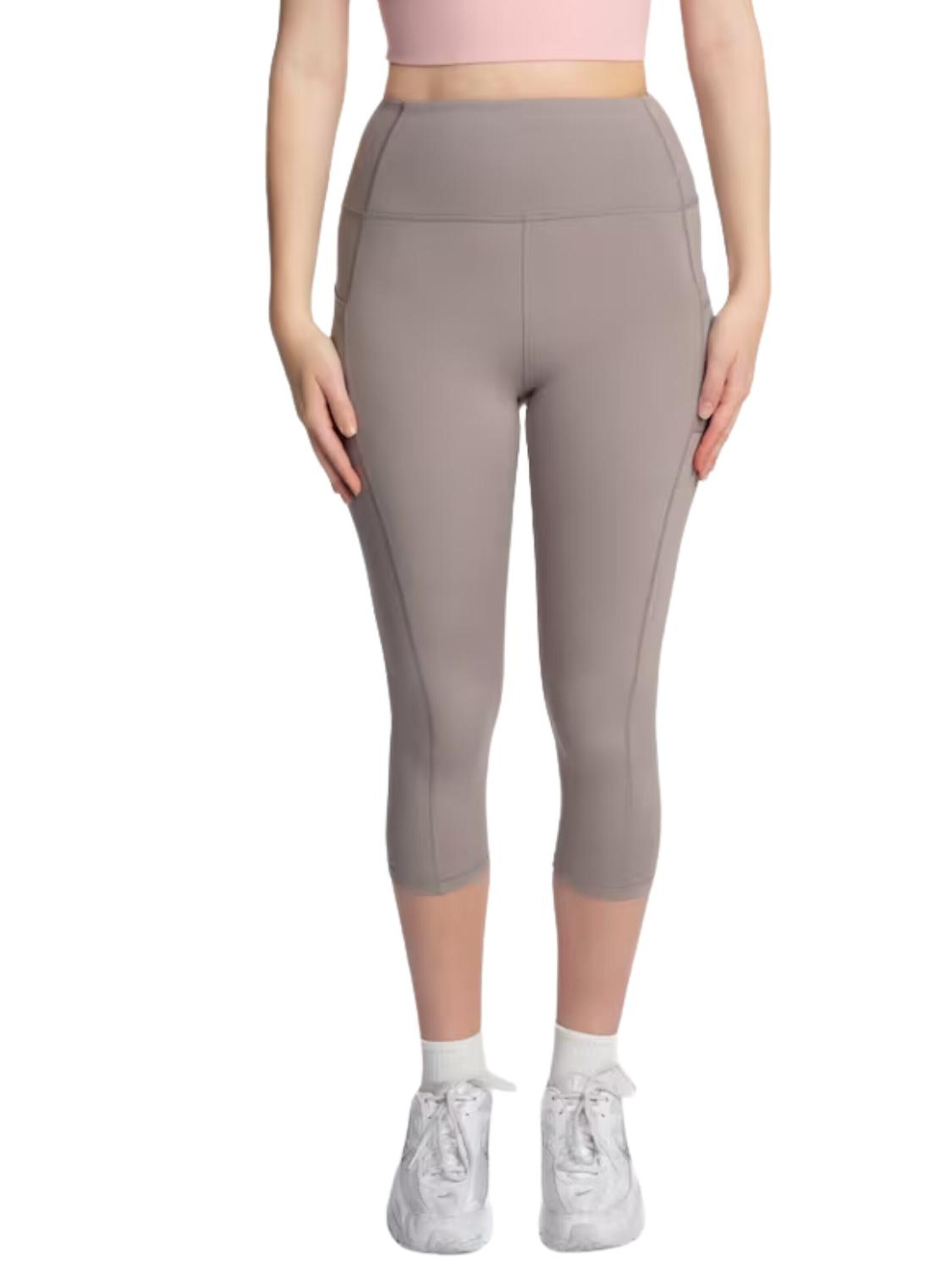 mymotus Skinny Sportbroek in Beige: voorkant