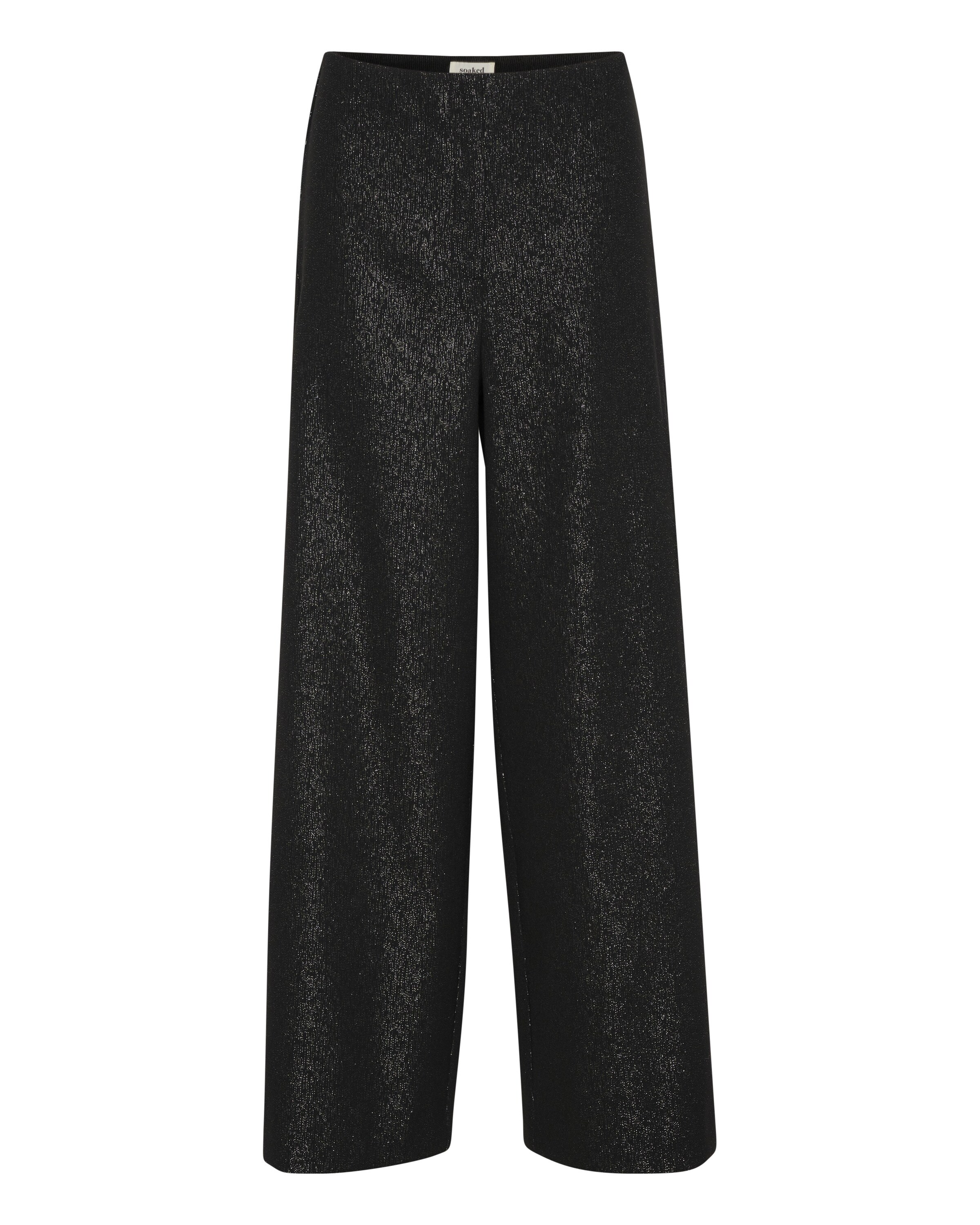 SOAKED IN LUXURY Wide leg Trousers 'Cahlina Corinne' in Black: front