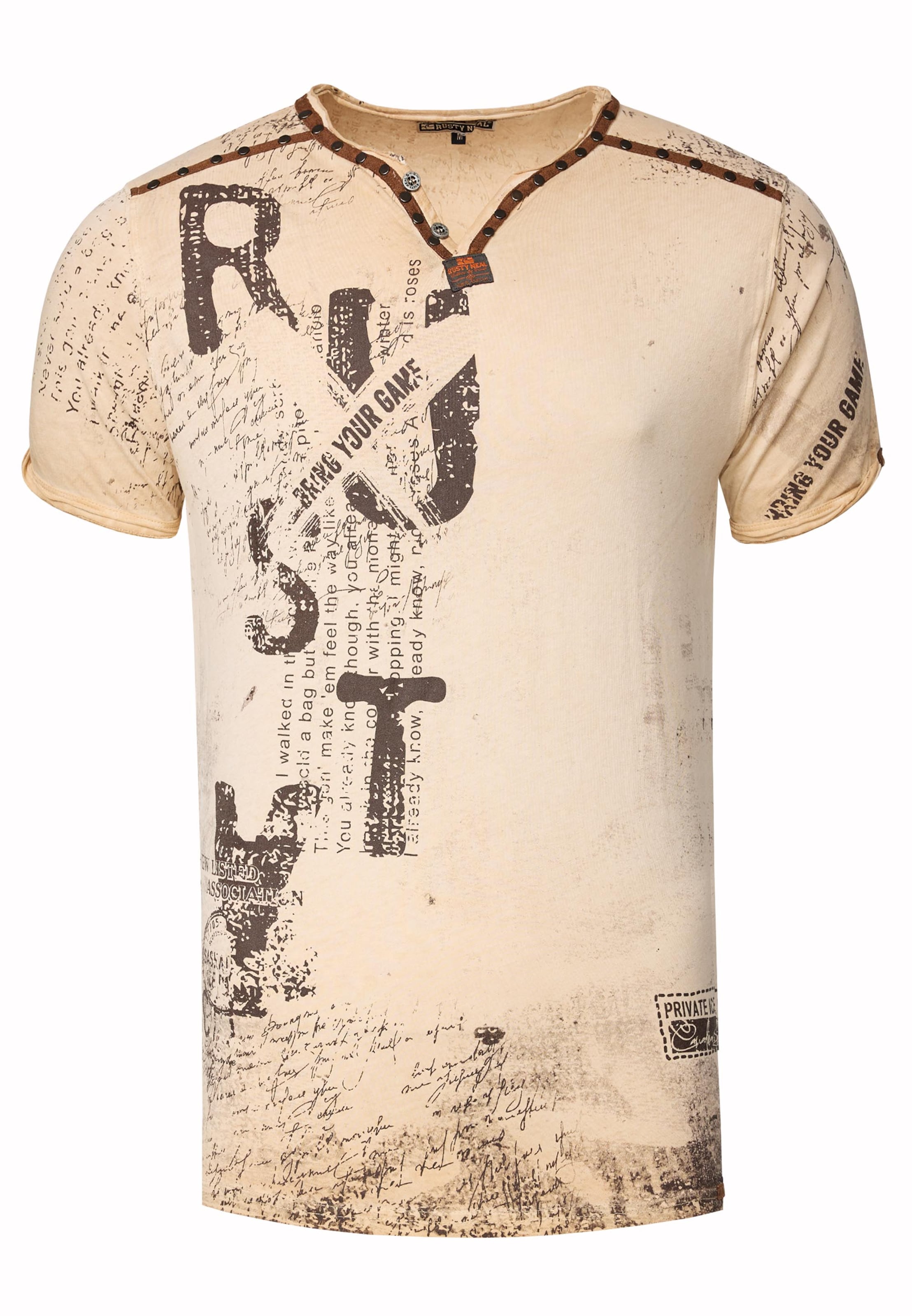Rusty Neal T-Shirt in Beige: Vorderseite