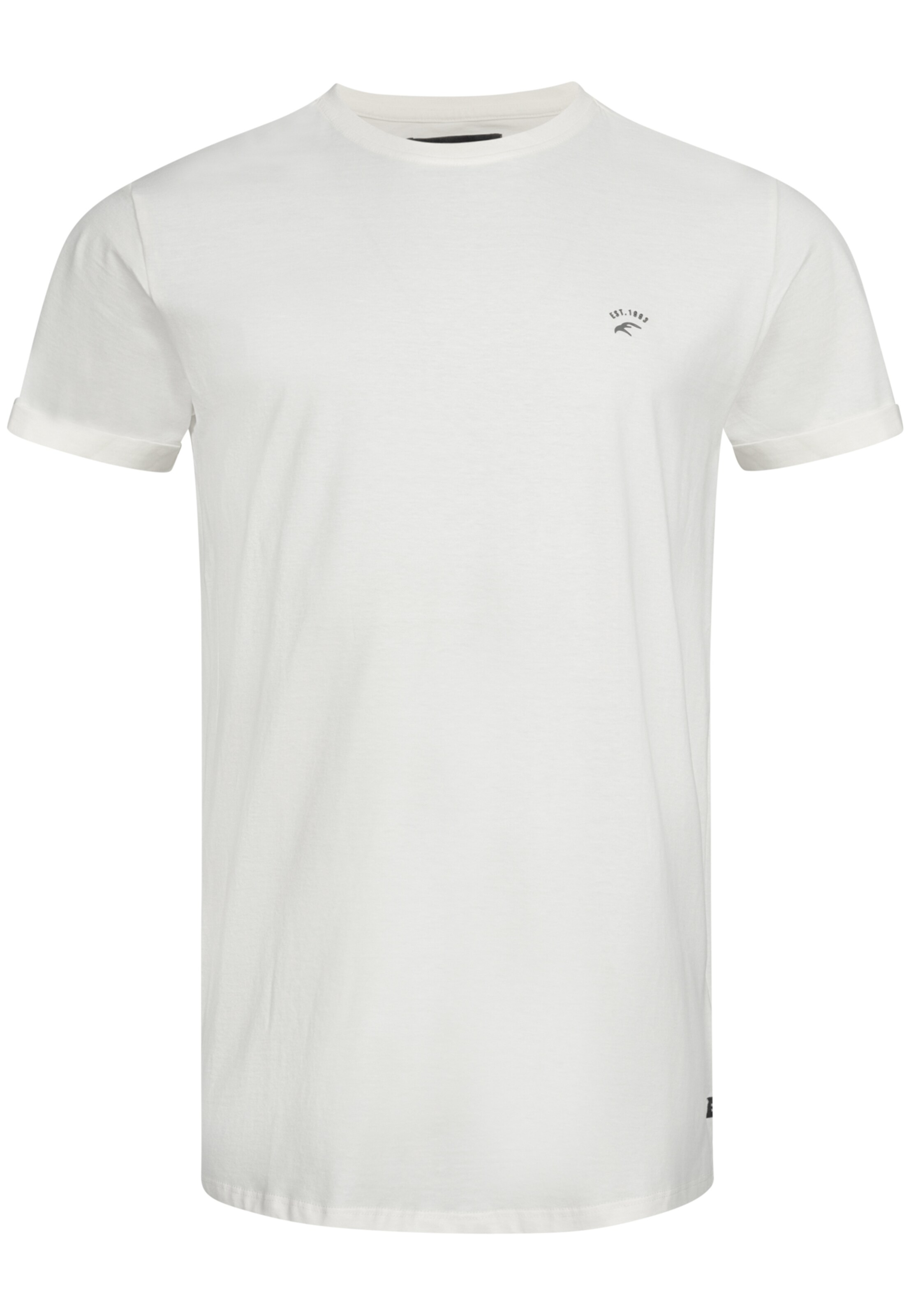 INDICODE JEANS Shirt ' Kloge ' in Wit: voorkant