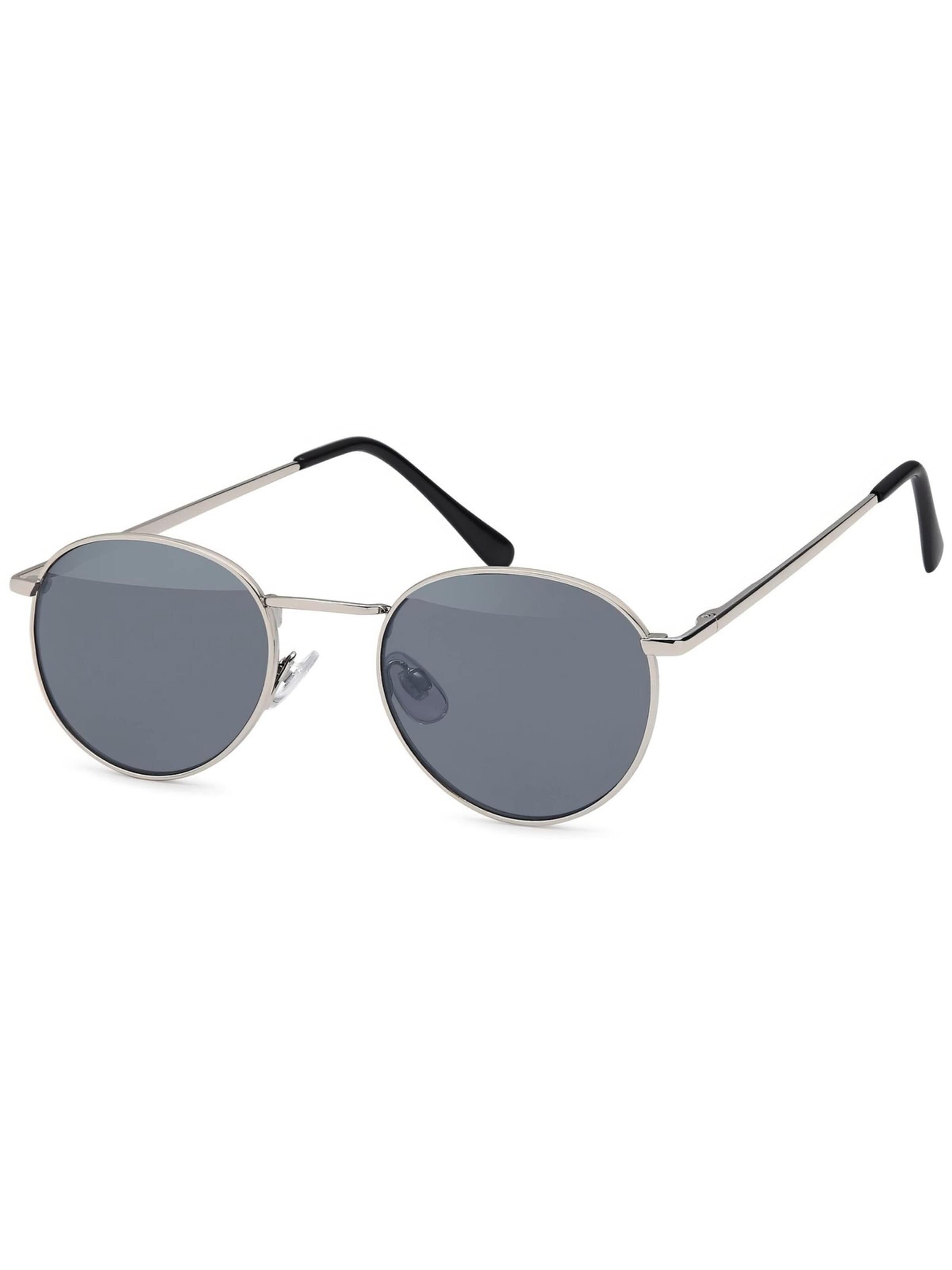 styleBREAKER Sonnenbrille 'Sonnenbrille Pantobrille rund'‌‌‌‌‌ in Silber: Vorderseite