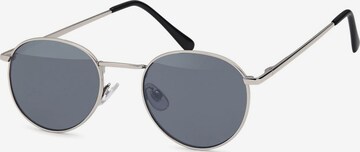 styleBREAKER Sonnenbrille 'Sonnenbrille Pantobrille rund' in Silber: Vorderseite
