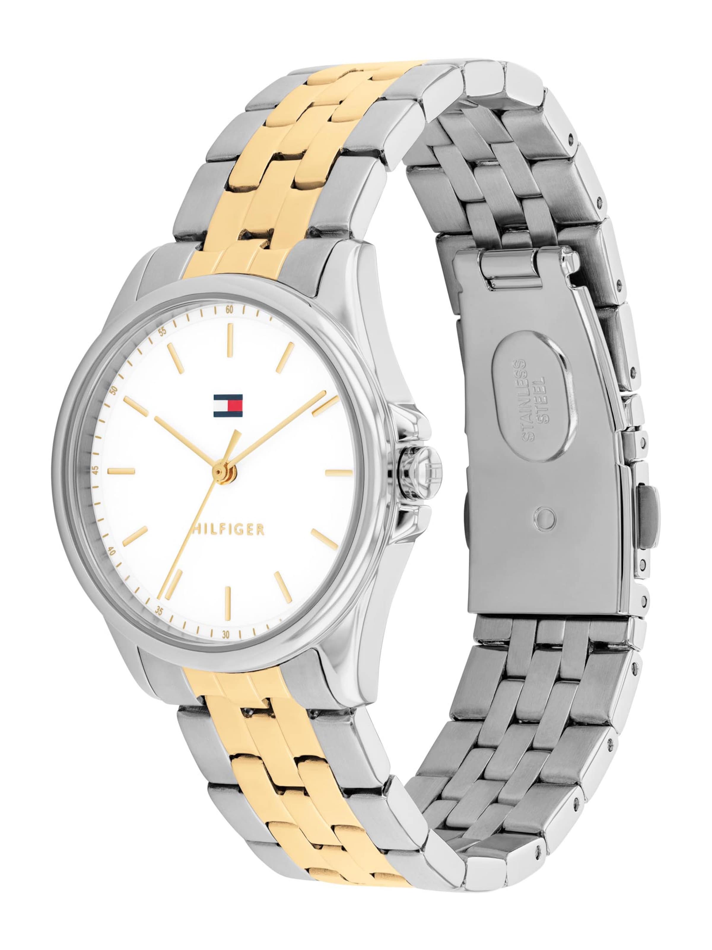 TOMMY HILFIGER Analoogkell 'JADE', värv Hõbe: eest vaates