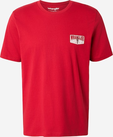 T-Shirt WRANGLER en rouge : devant