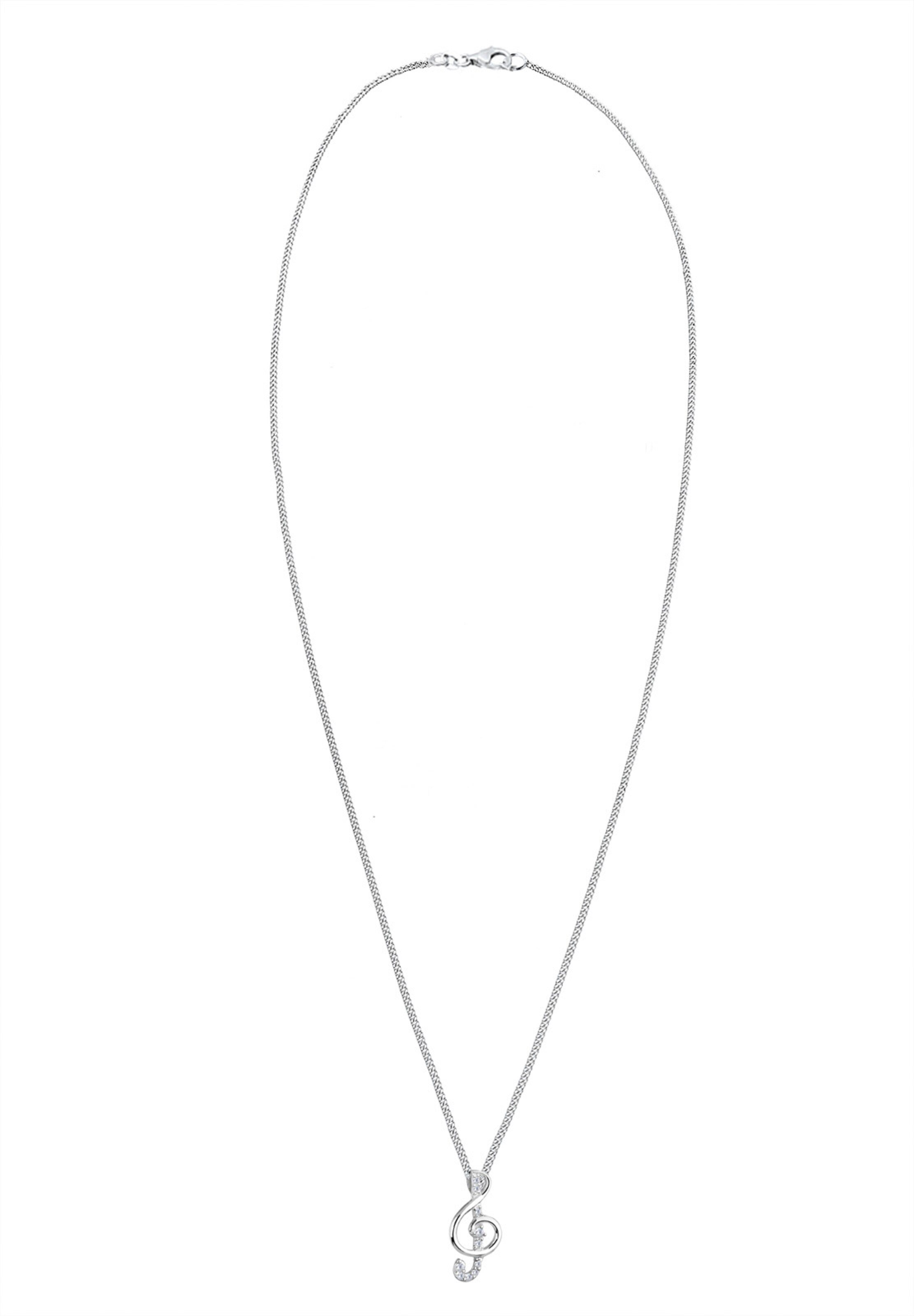 Chaîne 'Notenschlüssel' ELLI en argent : devant