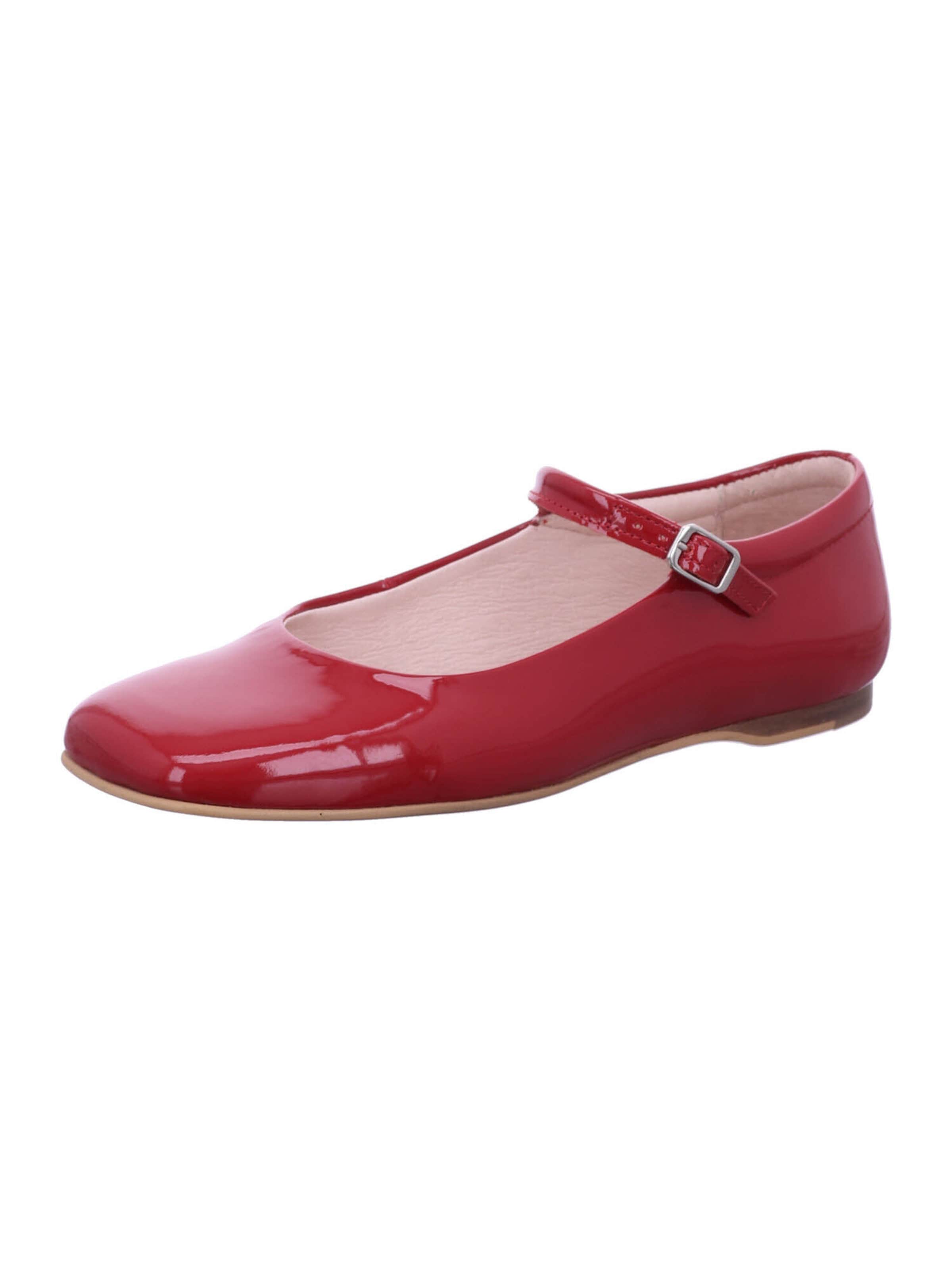 Apple of Eden Ballet Flats with Strap 'BAILEY' in Red: front